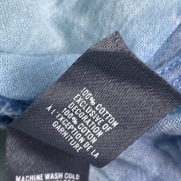 AERIE Tassel Tie Neck 3/4 Sleeve Blouse Sz Medium - Picture 4 of 5